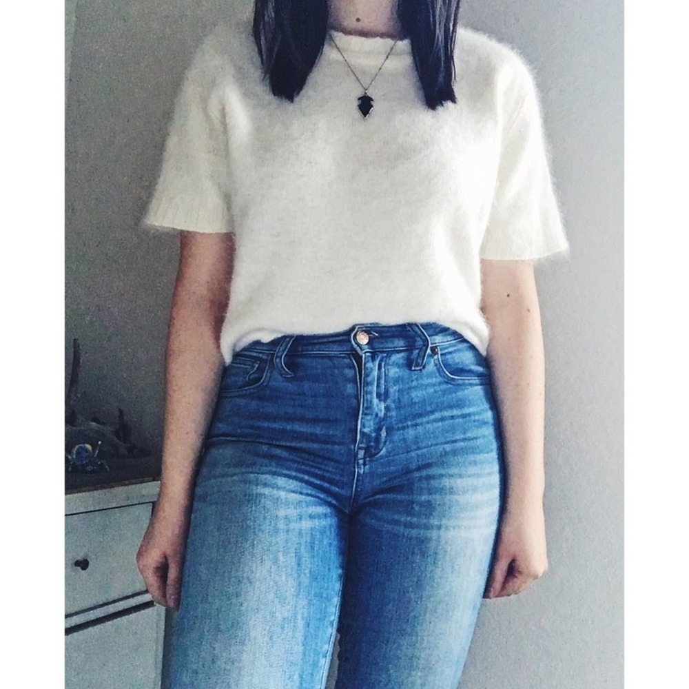 Vintage Angora Short Sleeve Top